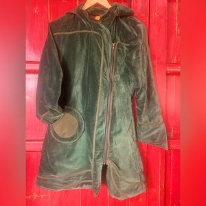 Forest green velvet coat, size women’s M, fairy, whimsy